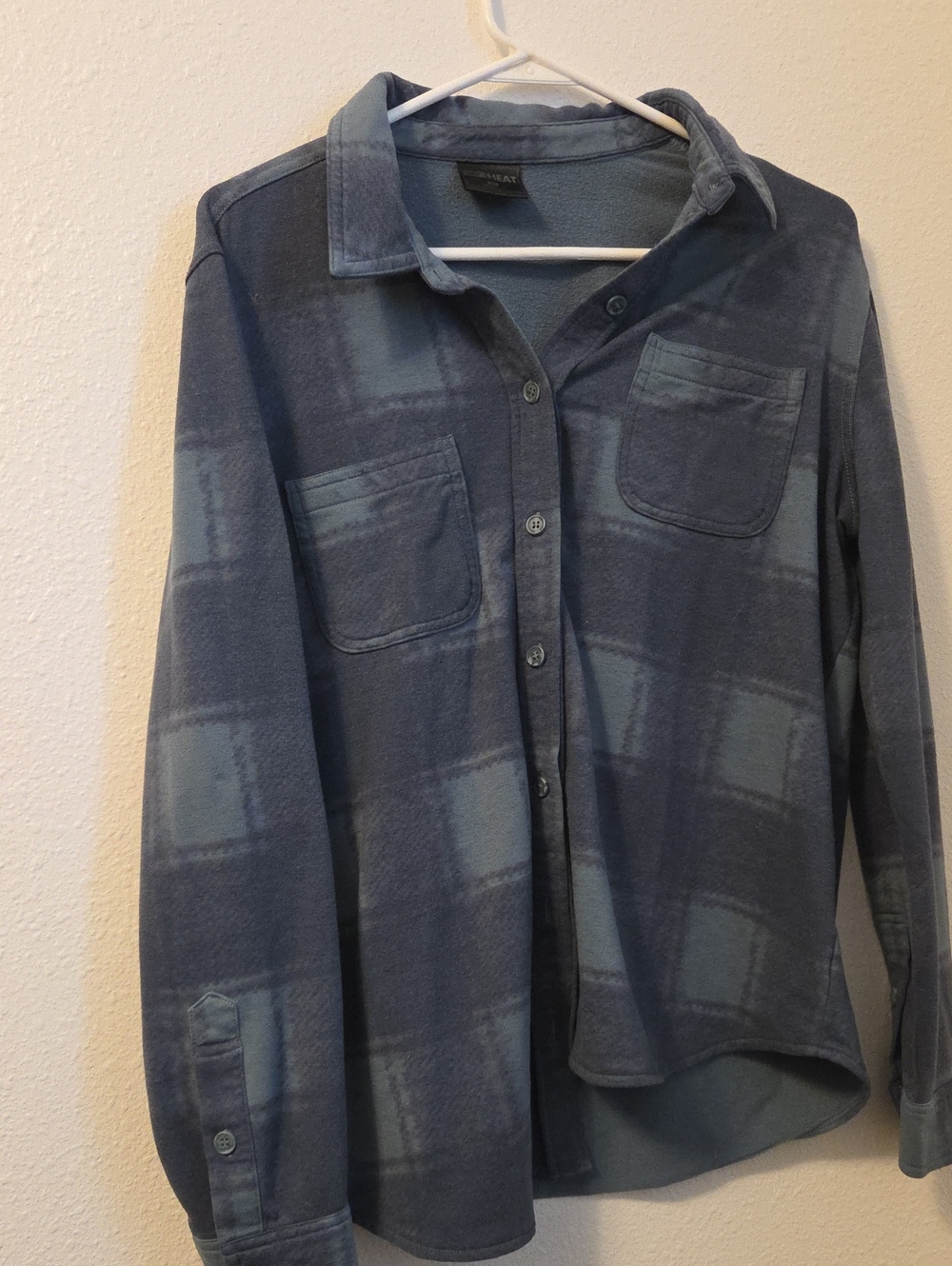 Women's Blue Plaid Button-Up Shirt - Soft Flannel